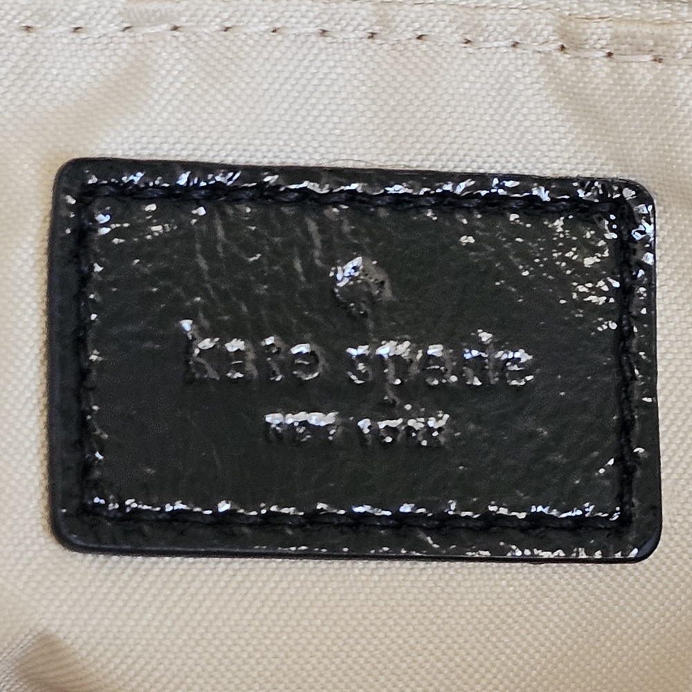 KATE SPADE Clinton Hill Dama Tote - Black Patent leather & Cream Tweed (Natural) - Picture 6 of 10